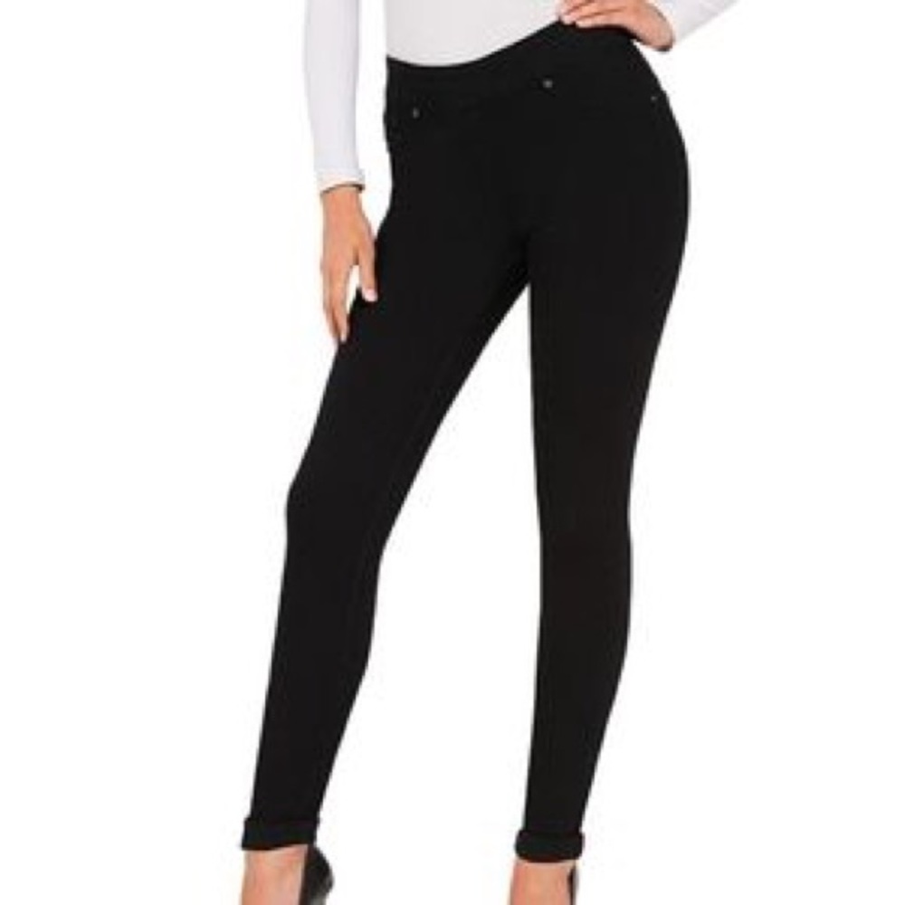 Peter Nygard Black Skinny Jeans with Glitter Stripe